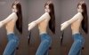 虎牙 晴小兔呢 女神身材YYDS紧身牛仔小吊带